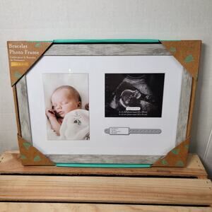 Kate & Milo Bracelet ID and Sonogram Frame 10" X 13.5" - NEW